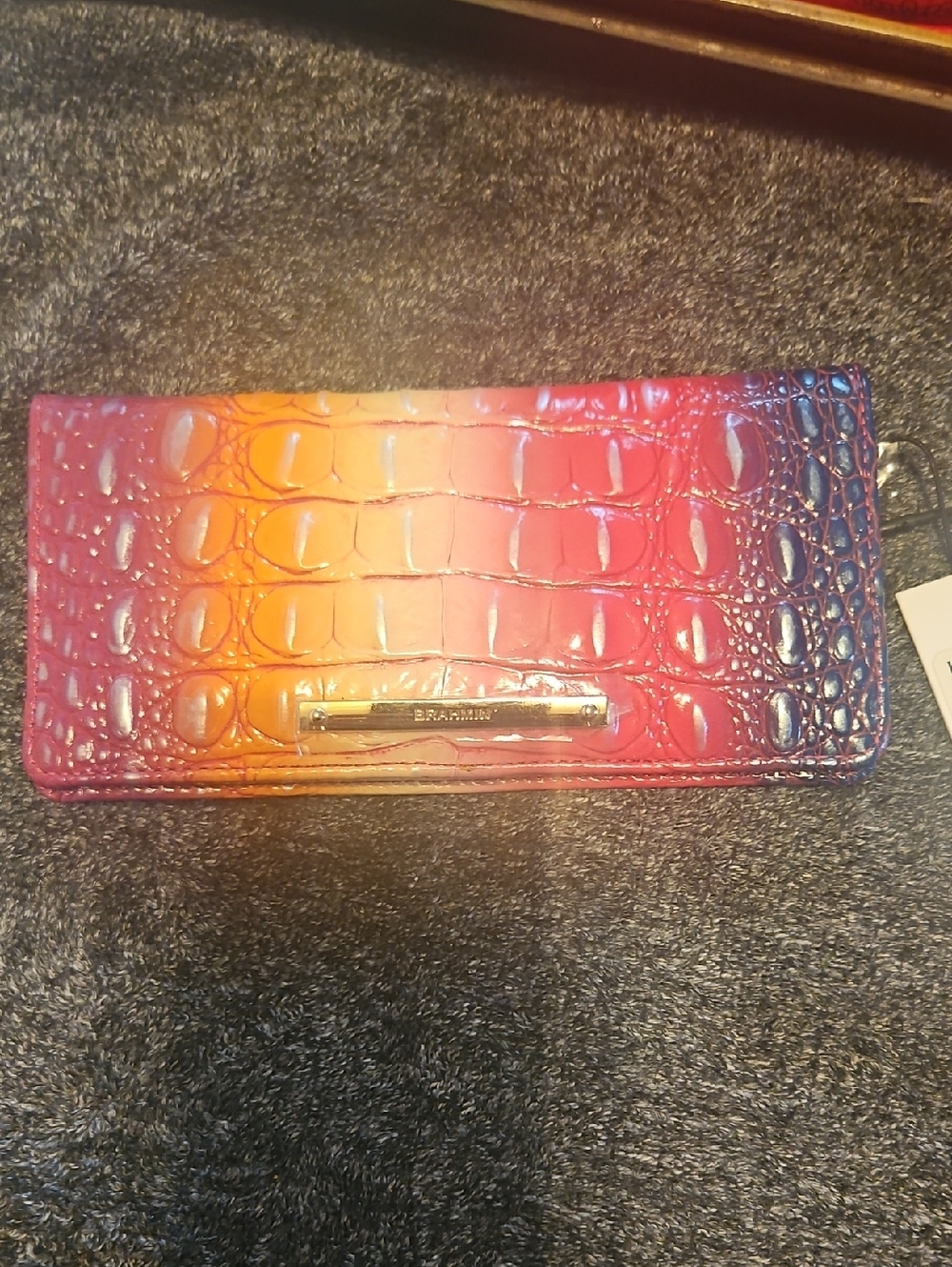 Brahmin Ady Wallet Confection Ombre Melbourne  in Pink, Orange & Blue